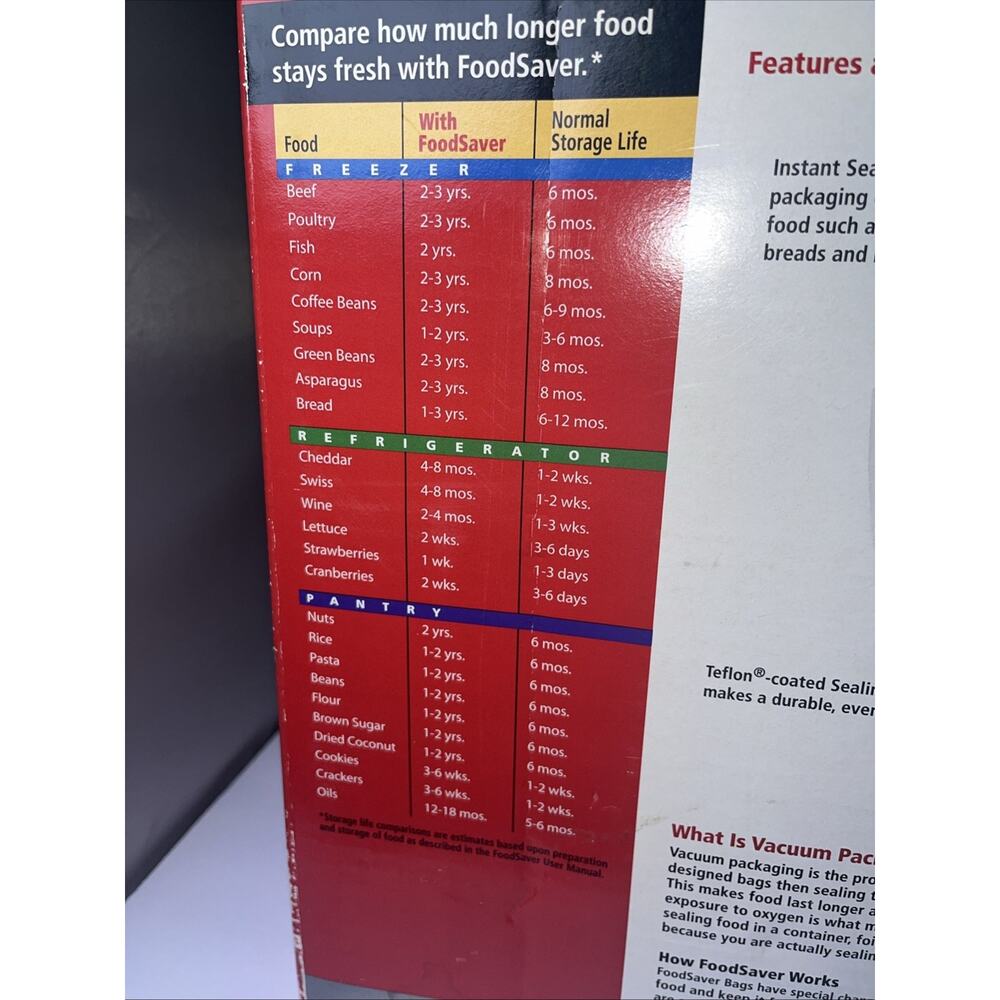 Food Saver by Tilia #VAC1050 = Bonus 1.5 Quart Food Saver Canister + 6 Rolls - Picture 7 of 7